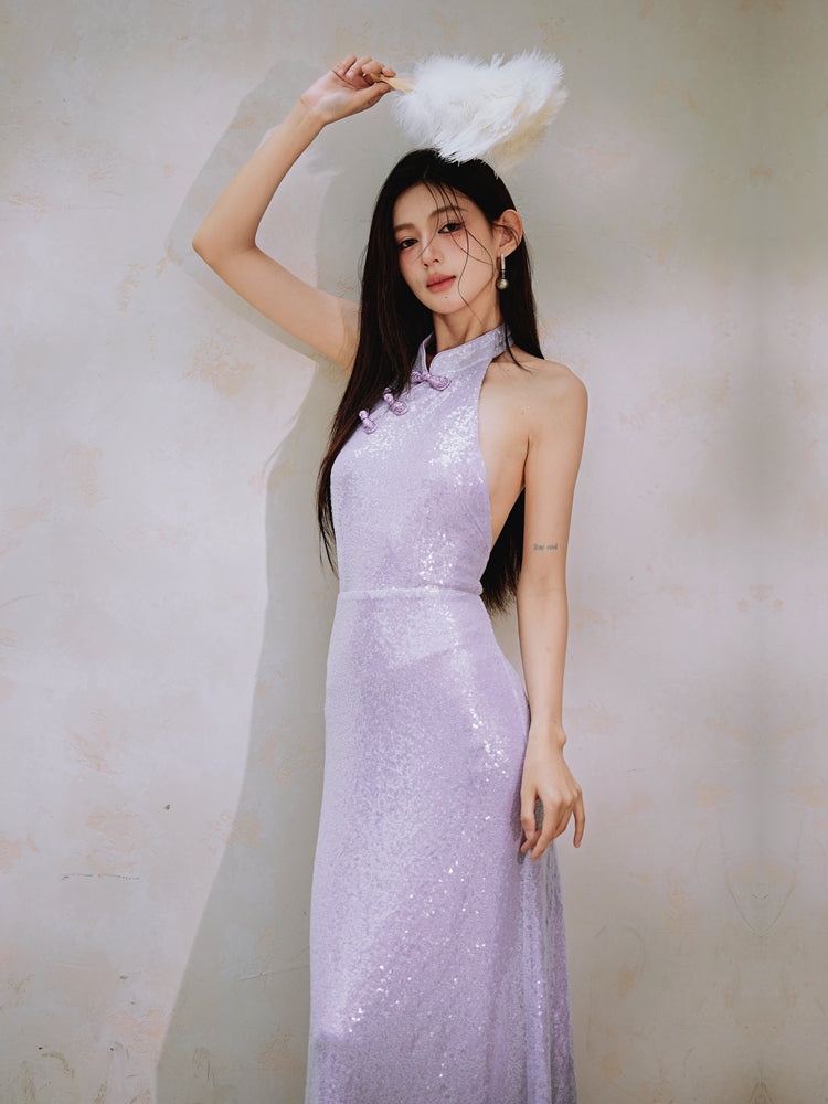 Dollytang Grace Sequin Cheongsam Midi Dress