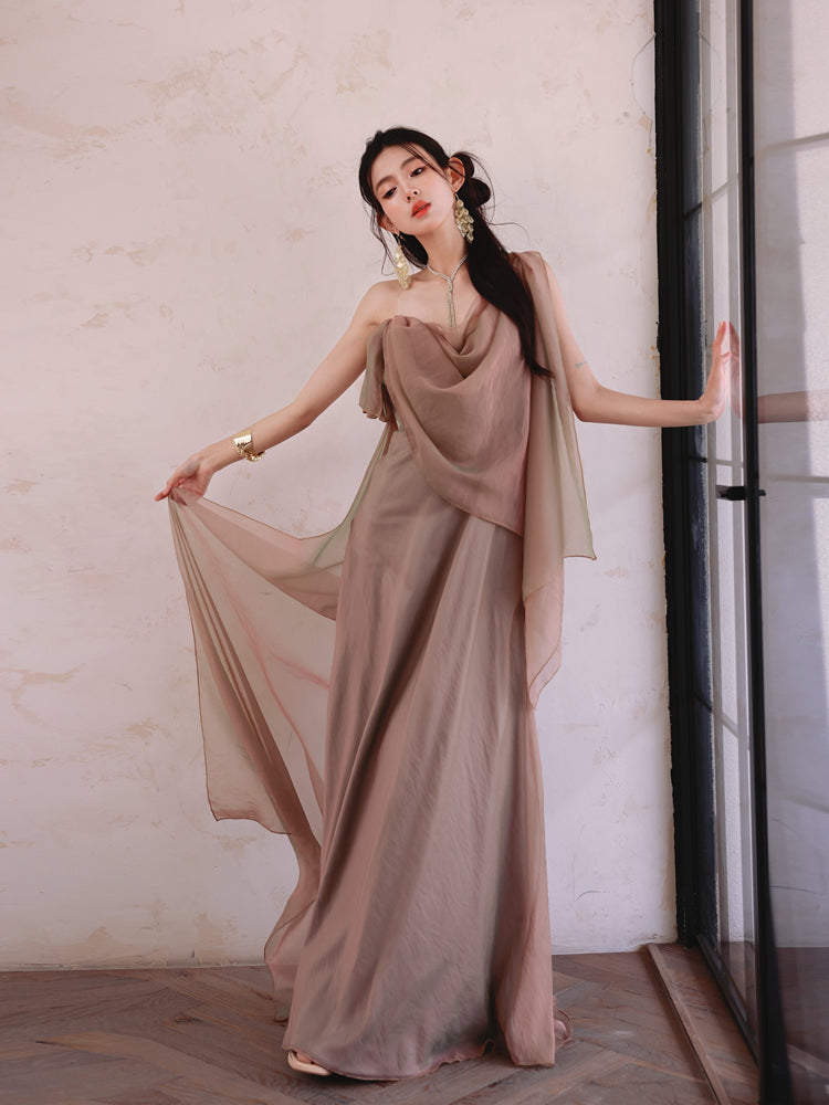 Dollytang Zora Desert Wind Backless Maxi Dress