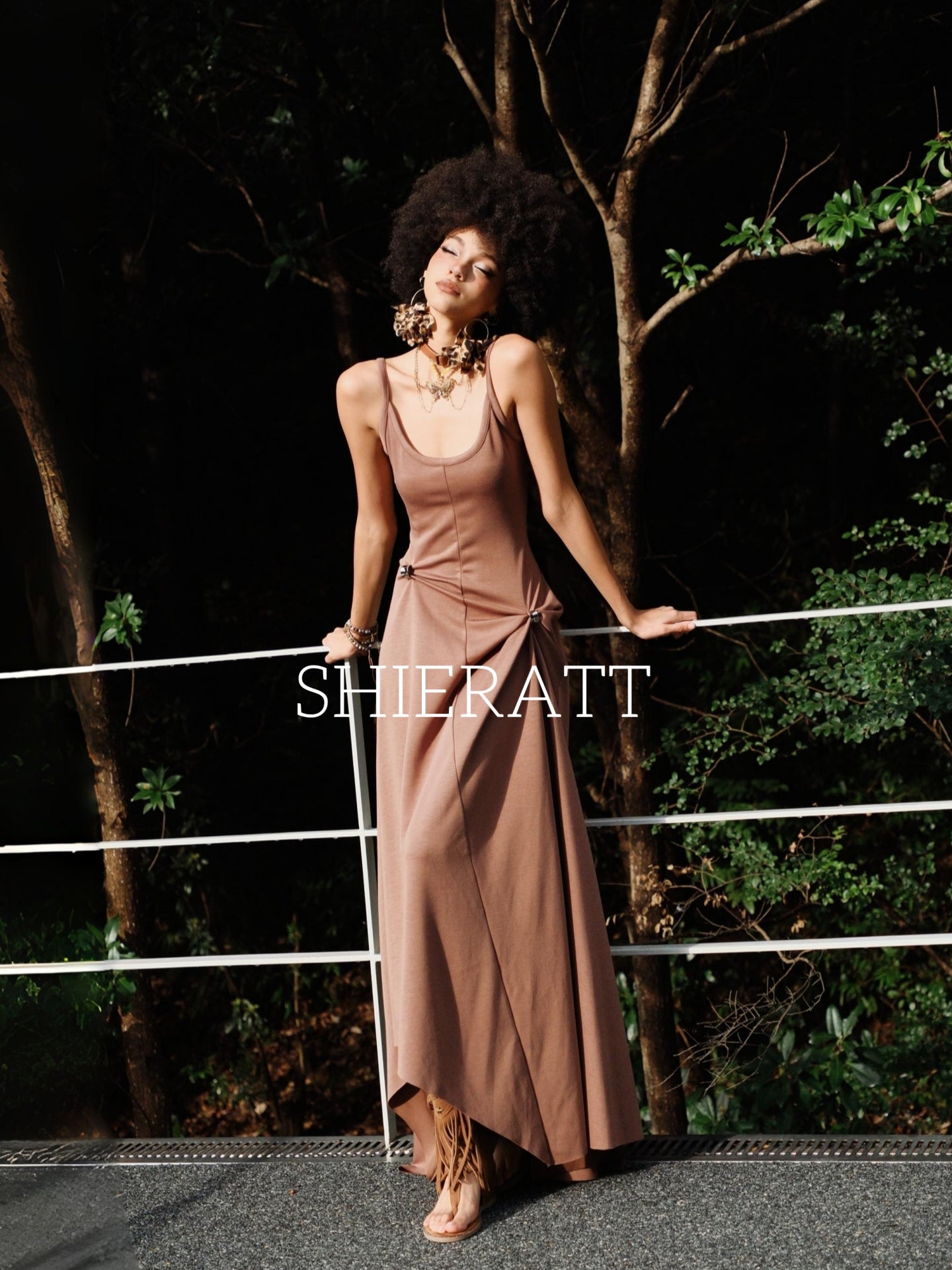 Shieratt Sirocco Spaghetti Irregular Maxi Dress