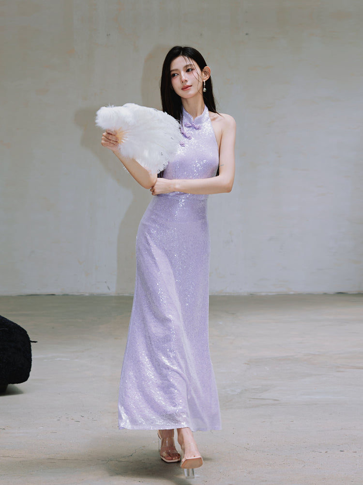 Dollytang Grace Sequin Cheongsam Midi Dress