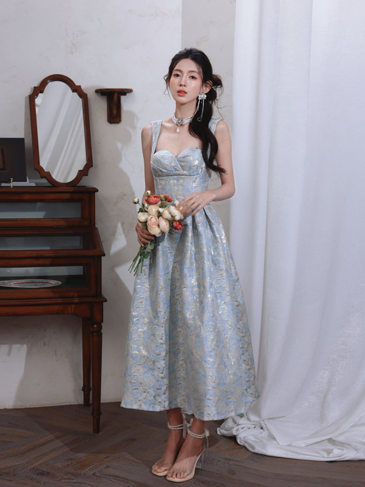 Dollytang Frances Jacquard Floral Midi Dress