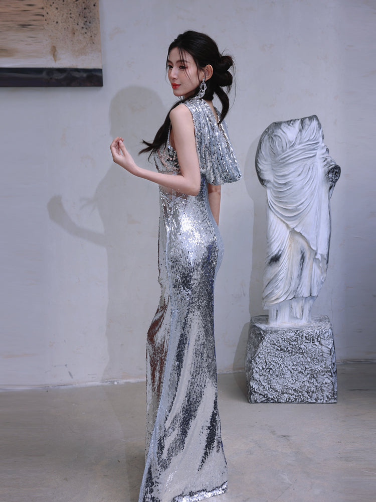 Dollytang Audrey Sequin Hooded Maxi Dress dollytang Dollytang Audrey Sequin Hooded Maxi Dress dollytang