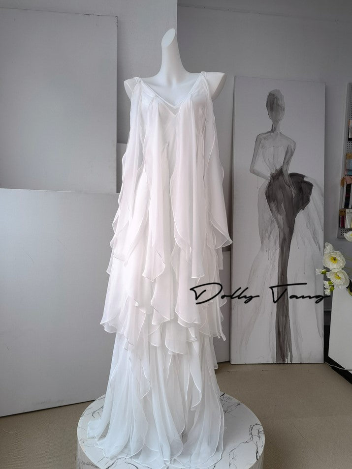 Dollytang Denis Chiffon Ruffled Maxi Slip Dress Set dollytang Dollytang Denis Chiffon Ruffled Maxi Slip Dress Set dollytang